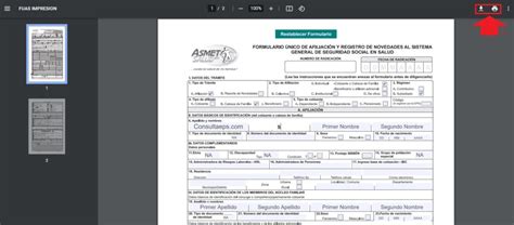 Descargar certificado de afiliación Asmet Salud EPS